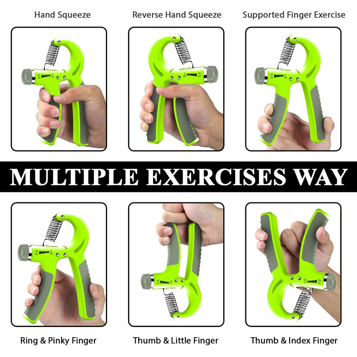 Тренування хватки рук - регульований навантаження 5-60кг, для зміцнення рук, зап'ястя та покращення хватки. Реабілітатор для рук, з електронною книгою. (Червоний & Чорний)