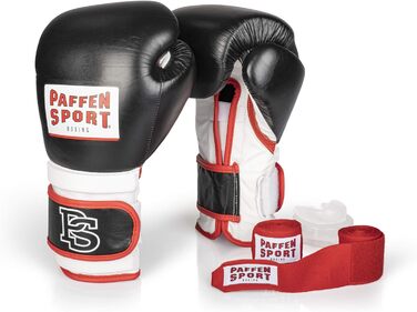 Набір для боксу Paffen Sport PRO: шкіряні рукавички, бинти, капа для дорослих