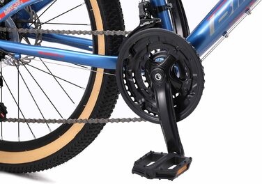 Гірський велосипед BIKESTAR алюмінієвий 24 дюйми для дітей 9-14 років, 21-швидкісна Shimano, дискові гальма, амортизаційна вилка