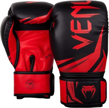 Боксерські рукавички Venum Challenger 3.0 16 Oz чорного та червоного кольорів