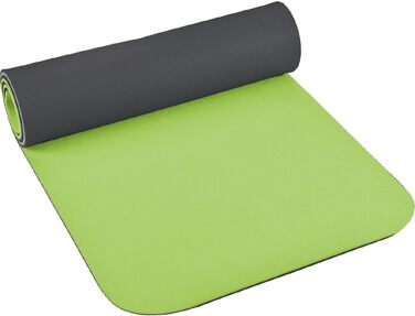 Гімнастичний килимок top | vit® 190x60x1,5 см, без латексу, нековзкий, міцний, для фітнесу, яблучний/антрацит