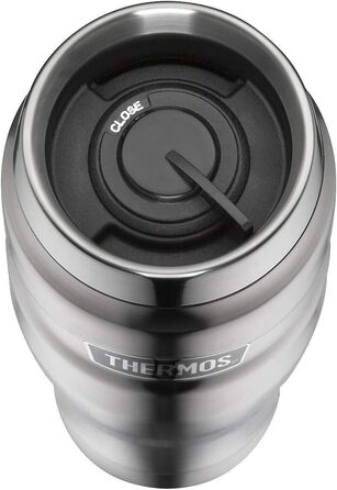 Термос і термочашка THERMOS Stainless King, нержавіюча сталь, 1,2 л + 470 мл, ізольовані, герметичні, для кави, підходять для посудомийки