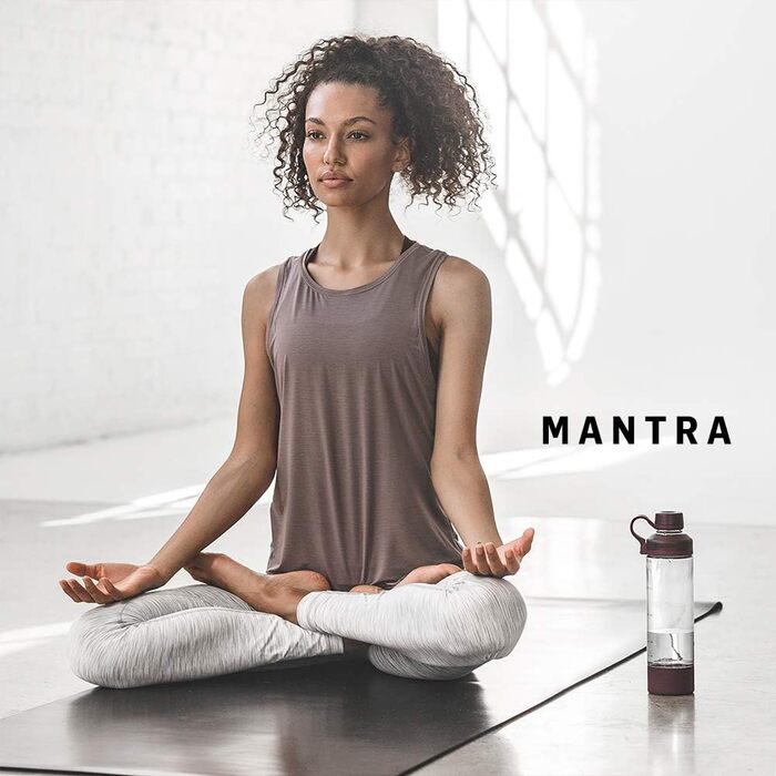 Скляна пляшка BlenderBottle Mantra 600 мл, зелена, з BlenderBall, для води, йоги та протеїну, BPA-free