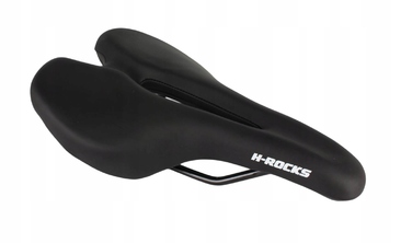 Гелеве велосипедне сідло H-Rocks Obsidian — комфортне, чорне, для MTB