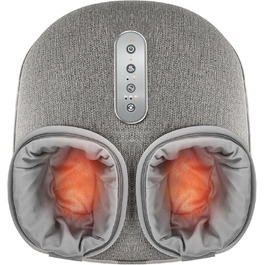 Масажер для ніг Medcursor з підігрівом: глибокий масаж, розслаблення м'язів та зняття втоми. Регулювання інтенсивності для дому та офісу (сірий)