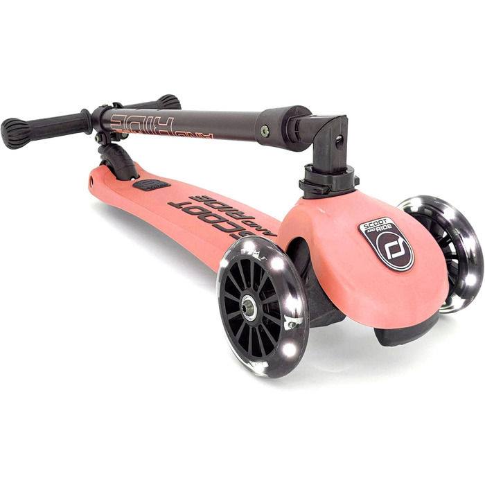 Дитячий самокат Scoot&Ride Highwaykick 3 LED, рожевий, підсвітка коліс