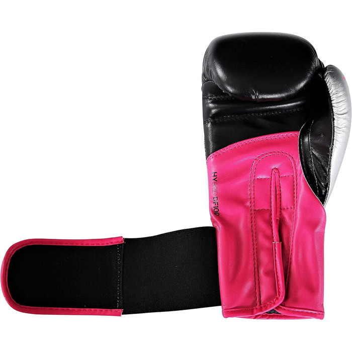 Боксерські рукавички adidas Hybrid 100 Dynamic Fit, чорні/рожеві, 8 oz