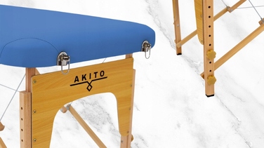 Складаний масажний стіл Akito, дерево, синій