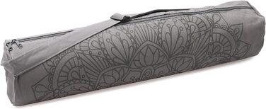 Сумка для йоги Yogistar Yogibag Basic із бавовни, 65 см, Лотос Мандала, графітова, арт-колекція, на блискавці