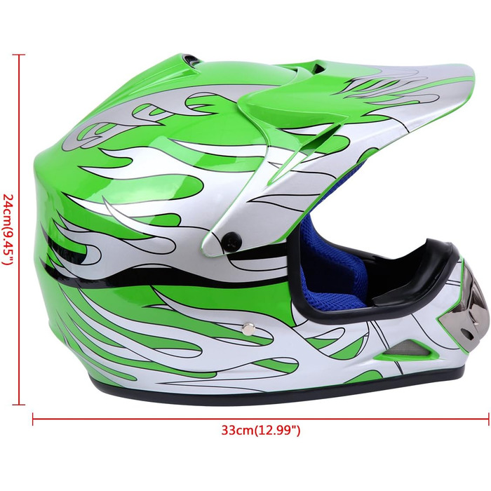 Шолом Samger DOT для дітей та молоді, Off Road, Motocross, Dirt Bike, ATV, мотоцикл, комплект з рукавичками та окулярами