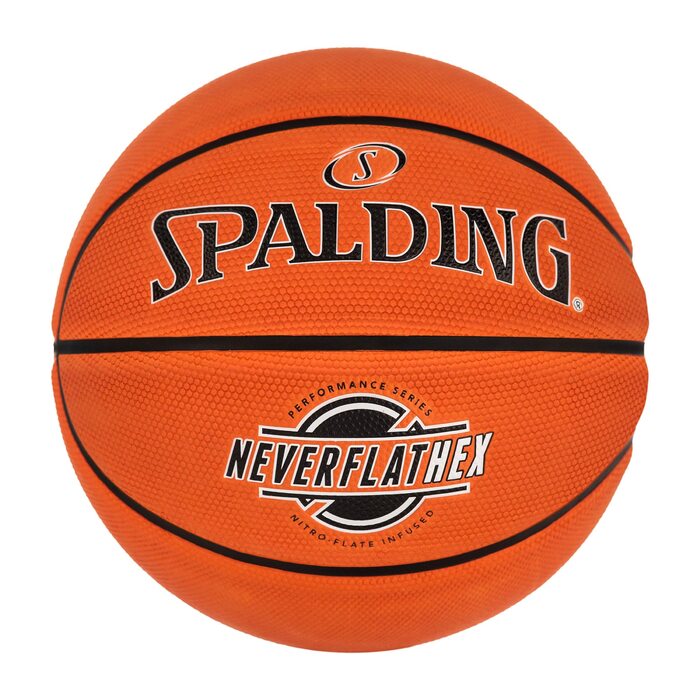 Баскетбольний м'яч Spalding SGT NeverFlat Hexagrip, розмір 7, для гри в приміщенні та на вулиці (2022)