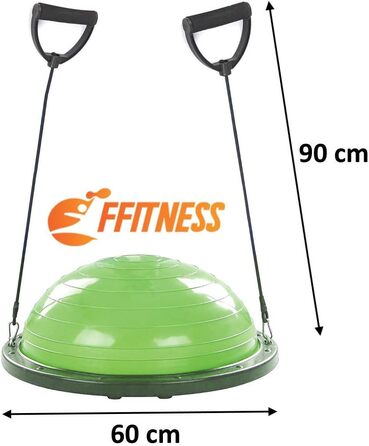 Фітнес балансувальний м'яч-напівсфера 60 см ABS+PVC для тренувань, балансборд, для зміцнення м'язів кора та витривалості