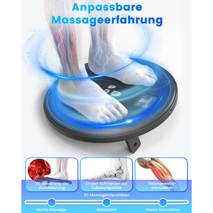 Електричний масажер для ніг і стегон Dancespot Medic - покращує кровообіг, знімає біль, EMS, акумуляторний