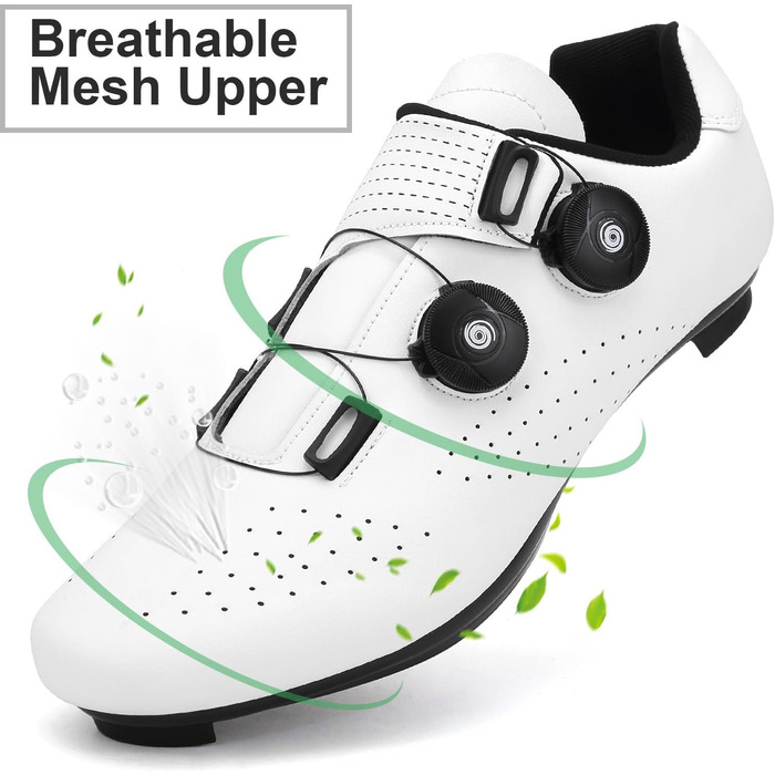 Велосипедні шкарпетки для чоловіків: MTB, шосе, крос-кантрі, кросівки, дихаючі, для занять спортом у приміщенні та на відкритому повітрі. Сумісні з SPD/SPD-SL. Колір: зелений (46 EU, білий).