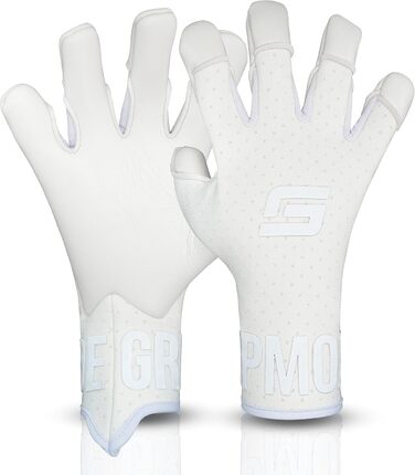 Воротарські рукавички GRIPMODE Air Whiteout FT з Griptec®, для футболу, універсальні, розміри 7-11