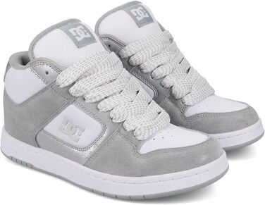 Кросівки DC Shoes Manteca Mid для жінок, чорно-білі (42 EU, сіро-білі)