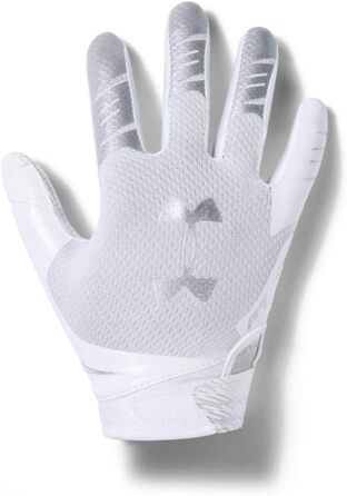 Дитячі рукавички Under Armour F7 YTH для підлітків (розмір Small, білий/металевий срібло)