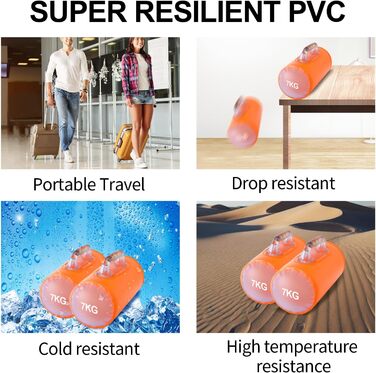 Водні гантелі Deiris: набір для заповнення водою, вага до 14 кг (пара), для силових тренувань та фітнесу