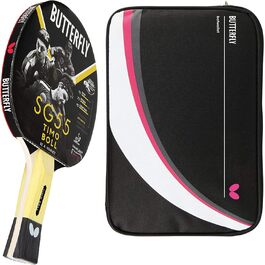 Настільний тенісний ракетка Butterfly Timo Boll SG55 для хобі та тренувань, для досвідчених гравців, ITTF сертифікований наклад Pan Asia, анатомічна ручка smart.Grip, комплект з чохлом DC2