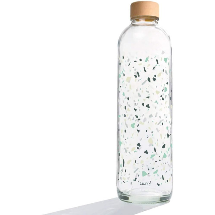 Скляна пляшка для води Carrybottles 1 л, спортивна, BPA-free, герметична, для газованої води, екологічна, без пластику, вироблено в Німеччині