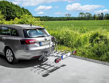 Велотримач EUFAB 11556 для фаркопу: Amber 4 - переноска на 4 велосипеда