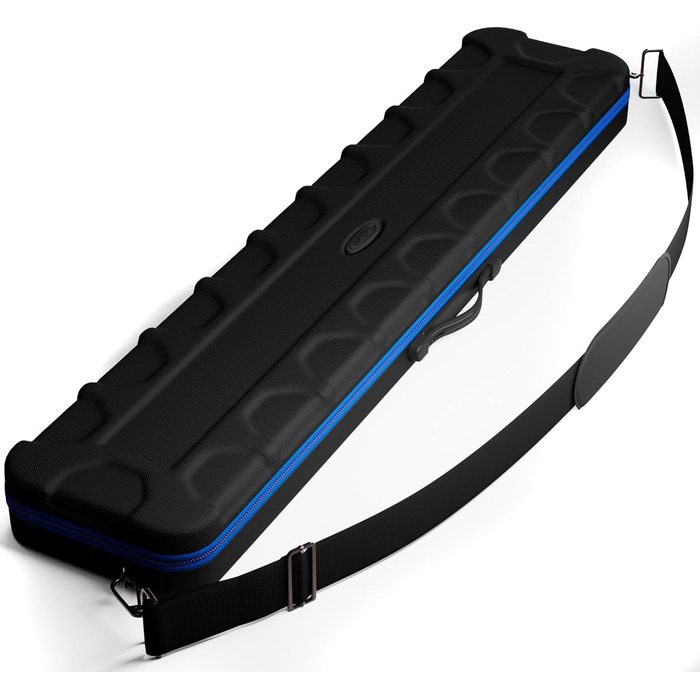 Чохол для більярдних київ Casemaster Parallax Guard 2x2, на 2 розбірні киї, міцний поліестер 600D з м'якою підкладкою, чорний з синім