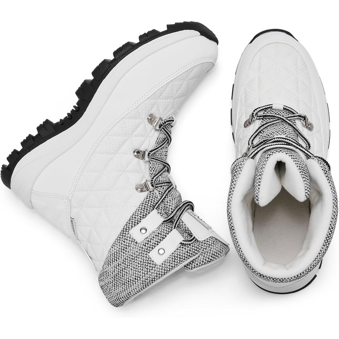 Зимові черевики EARLDE для жінок, водонепроникні, утеплені, антиковзкі, для активного відпочинку, розмір 40 EU, білі