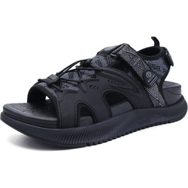 ONCAI Легкі сандалі для жінок, спортивні трекінгові сандалі з підтримкою стопи, ортопедичні для активного відпочинку, підходять при п'ятковому фасціїт, регульовані ремінці, розміри 36-43, чорний