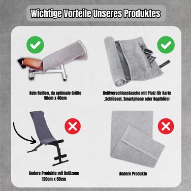 Рушник спортивний Pavin Sports 2 шт. | 90x40 см | 100% бавовна | З кишенею на блискавці, антиковзаючим покриттям та петлею | Для залу, фітнесу