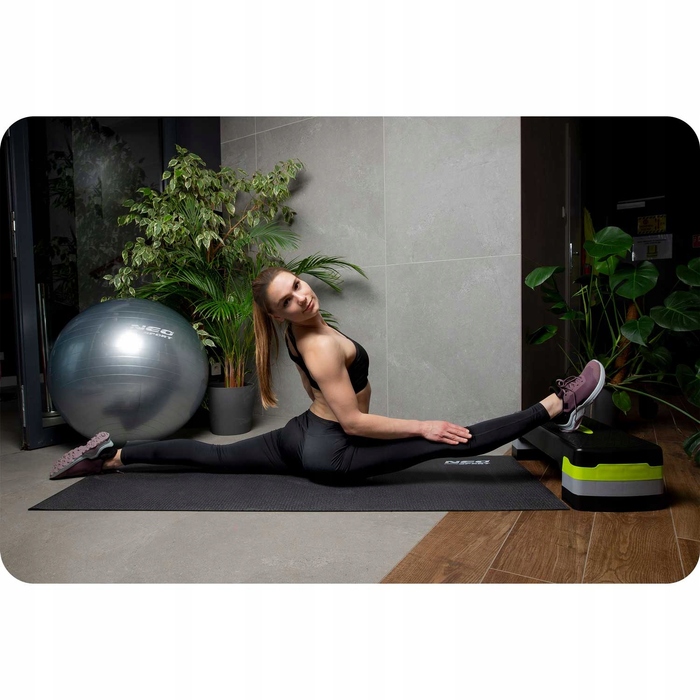 Степер для аеробіки Neo-Sport NS-400, 68x28x10/15/20 см, зелений