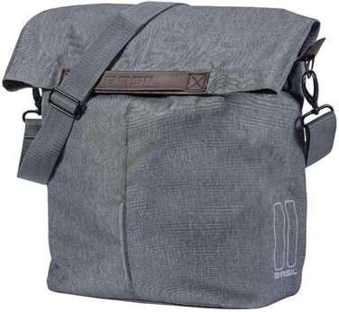 Велосипедна сумка Basil City Shopper 14-16 л, сіра, з відбивачем, для багажника