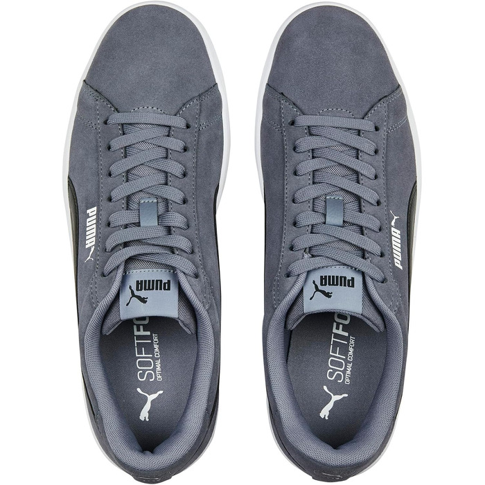 Кросівки Puma Smash V2 Low-Top унісекс, сірі з чорним та білим (Gray Tile/Black/White), розмір 44.5 EU