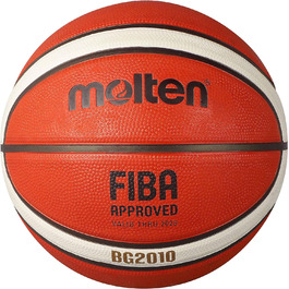 Баскетбольний м'яч Molten BG2010, розмір 5, для залу та вулиці, FIBA, помаранчевий/слонова кістка