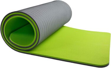 Гімнастичний килимок top | vit® 190x60x1,5 см, без латексу, нековзкий, міцний, для фітнесу, яблучний/антрацит