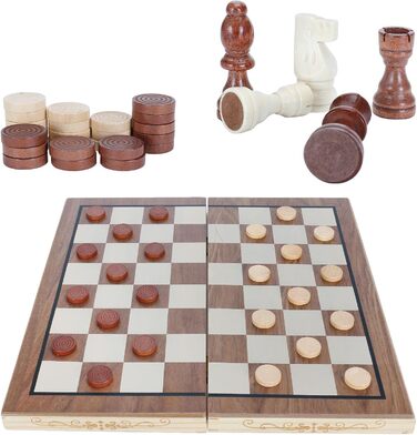 Шахи дерев'яні складані ручної роботи, 35 x 35 см - Dosenstek