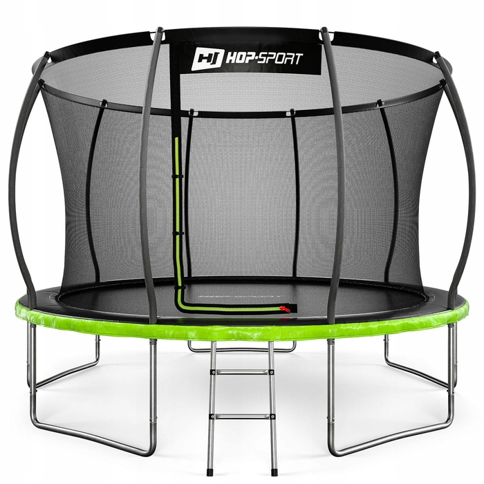 Батут із сіткою Hop-Sport Pumpkin 12 футів (366 см), чорно-зелений