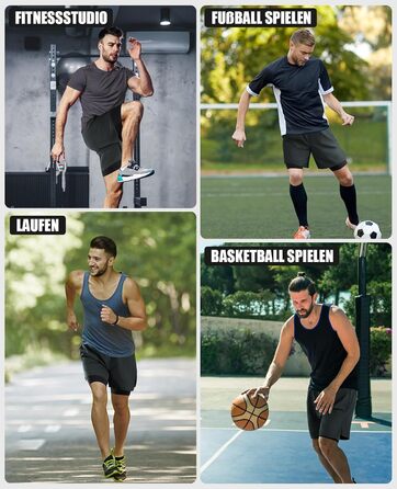 Шорти чоловічі Niksa 2er Pack 2-в-1: спортивні, швидковисихаючі, дихаючі, з кишенею для телефону (XL, сірий)