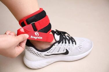 Важкі манжети для ніг та зап'ясть Fragraim (1/2/3/4/5/6/10 кг, 0,5 кг * 2) - для фітнесу, бігу, гімнастики, червоний