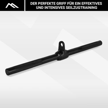Набір ручок для кросовера MSPORTS Premium, сталеві рукоятки з карабіном 8 мм для тренування біцепса та трицепса, чорні