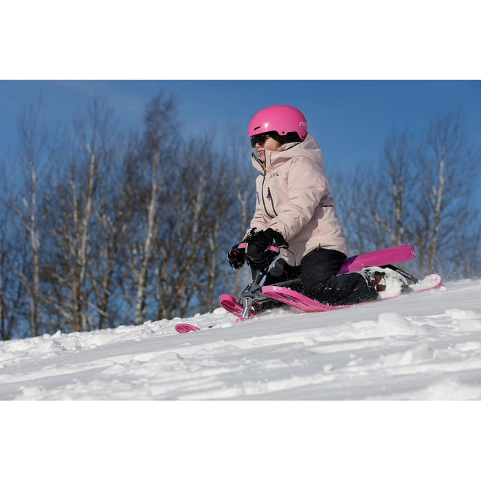 Санки STIGA Snowracer Curve для дітей від 7 років, сірі/рожеві, керовані, для швидкісного катання