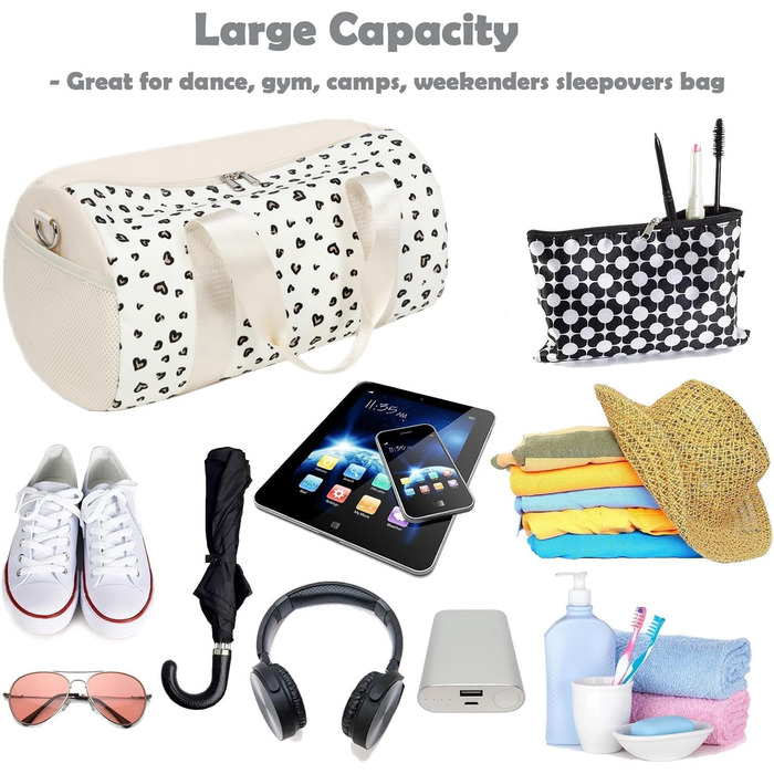 Сумка балерина для дівчаток, танцювальна сумка, спортивна сумка для дітей, сумочка для дівчаток (бежева)