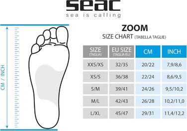 Набір для снорклінгу Seac Zoom: маска, трубка та ласти 32-35