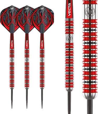 Дартс WINMAU Diablo професійний, сталевий наконечник, вольфрам, 23 г, з крилами та стрижнями (паралельний)