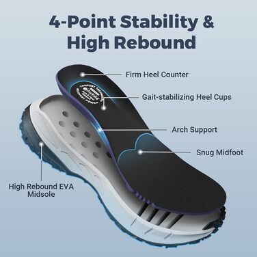 Черевики для трекінгу FitVille для чоловіків, широкі, Slip-On, Outdoor, з дихаючим матеріалом, для трейлраннінгу, з гнучкою застібкою, розмір 40-50 (42.5 EU, сірий)