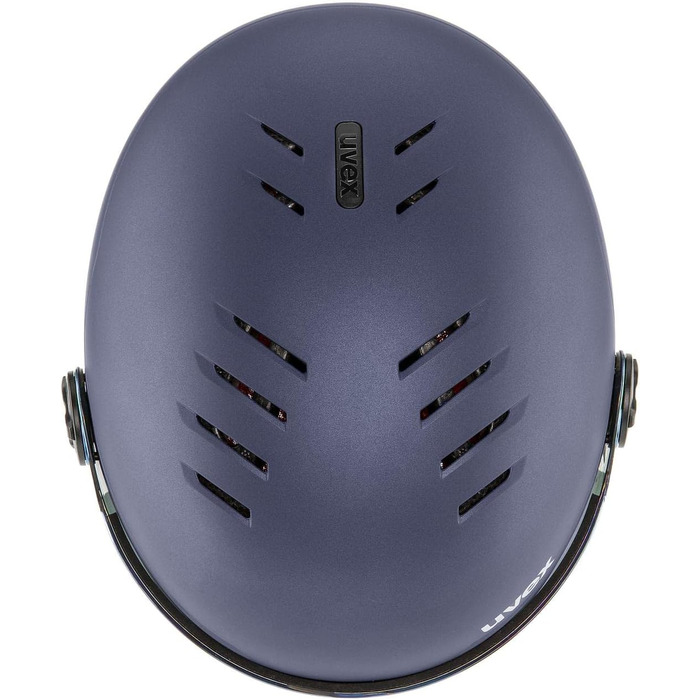 Дитячий велосипедний шолом uvex Rocket jr Visor Single, синій матовий, 51-55 см