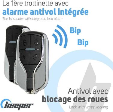Електросамокат BEEPER Max з сигналізацією, 10 дюймів, 500 Вт, 48 В