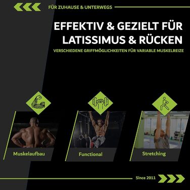 Eaglefit Преміум турнік з дерева 100 см для дому та вулиці, ергономічний, регульований, для стелі, балки, саду, дерева, з аксесуарами, чорний