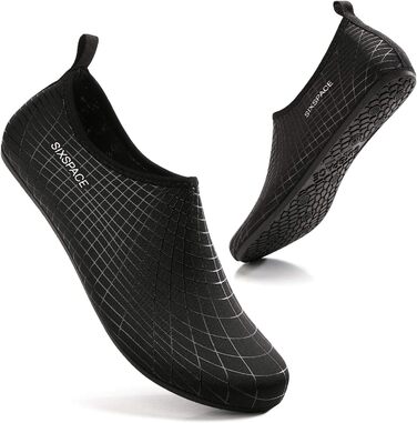 Чоловічі та жіночі аквашузи Sixspace для плавання, серфінгу та йоги. Швидка сушка, дихаючі, чорні (41 EU)