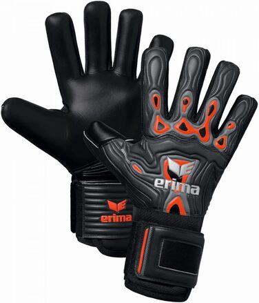 Воротарські рукавички Erima Flex-ray для жорстких полів, унісекс, дитячі, коралово-чорні, розмір 6