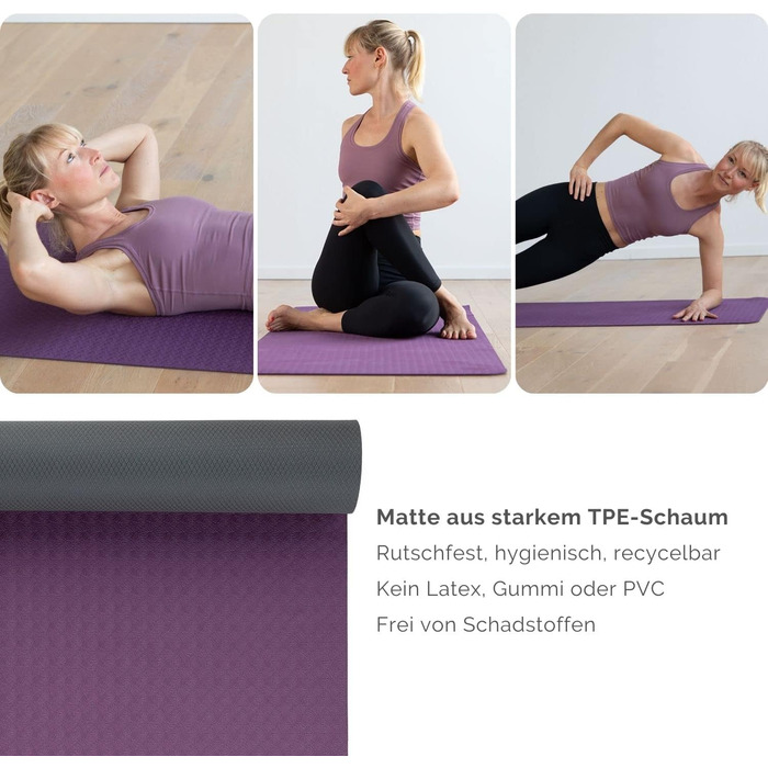 Набір для йоги Bodhi Yoga Starter-Set: йогамат з TPE, 2 блоки EVA, ремінь з бавовни, стартовий комплект для початківців